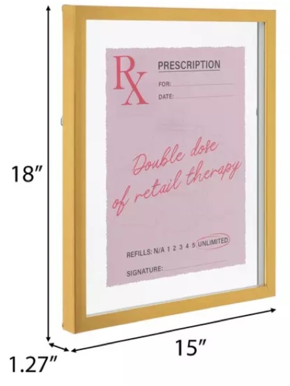 Framed She Shed/Office/Vanity/Closet Decor- Script written for “Retail Therapy” - Picture 2 of 3